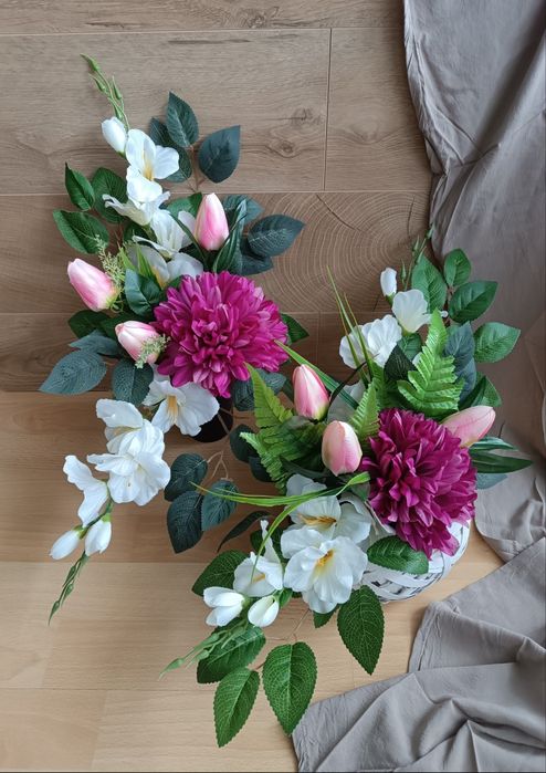 Komplet na pomnik zestaw na grób wiązanka na cmentarz