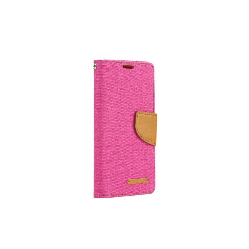 Etui Canvas Book Samsung Galaxy A50 A505 Pink / Brown