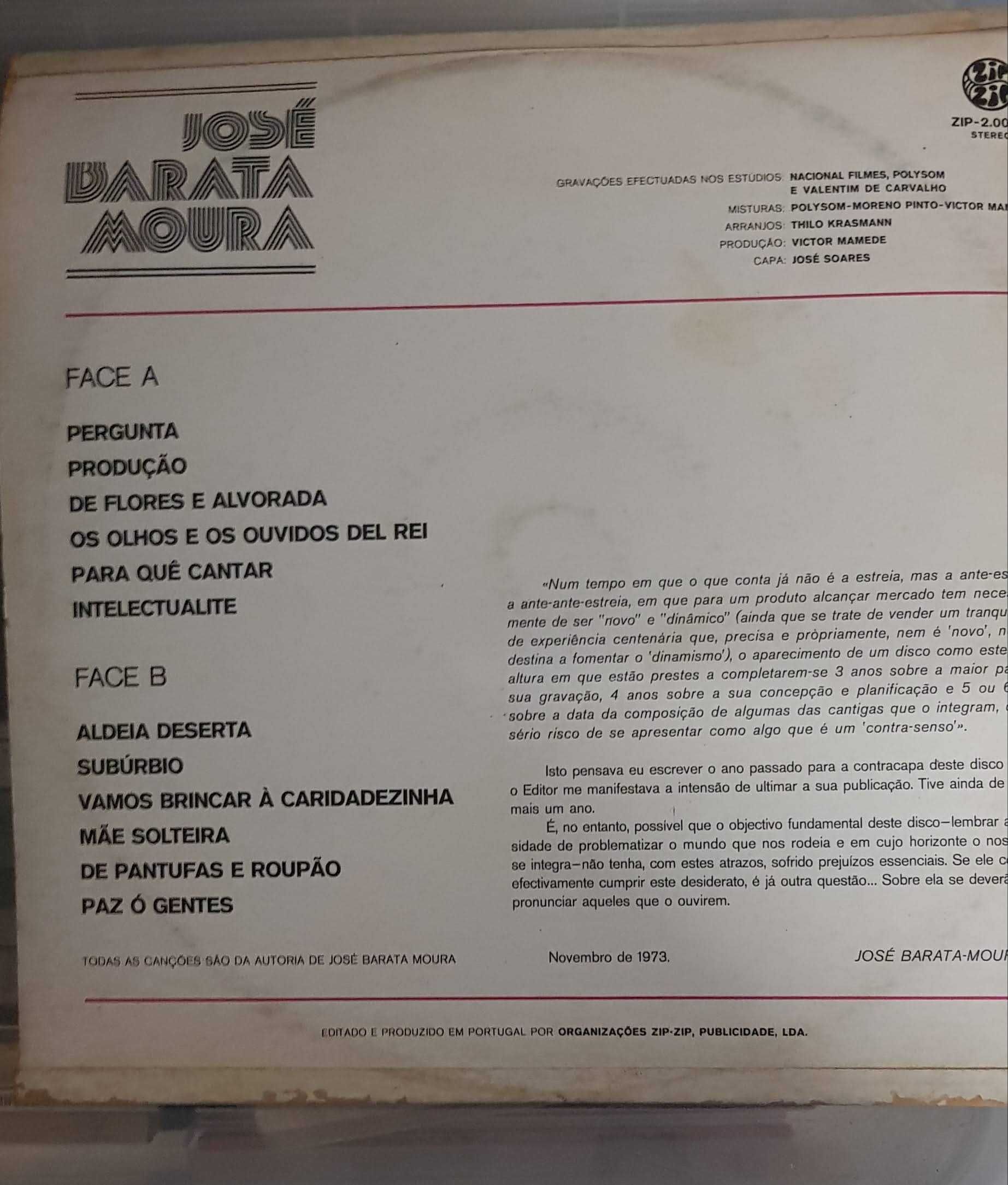 Disco de vinil "José Barata Moura"