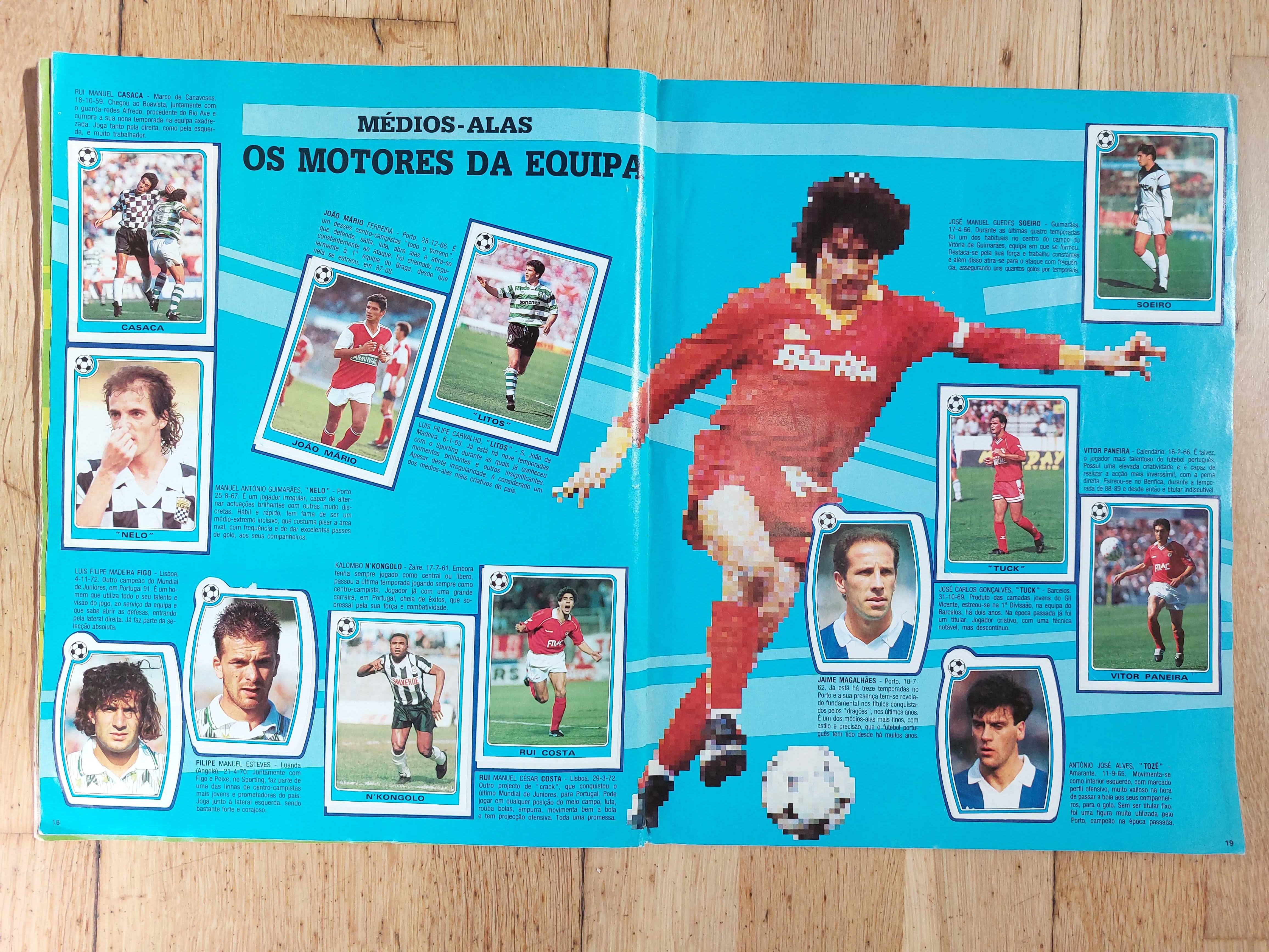 Caderneta de cromos "Futebol 92-93" - Completa