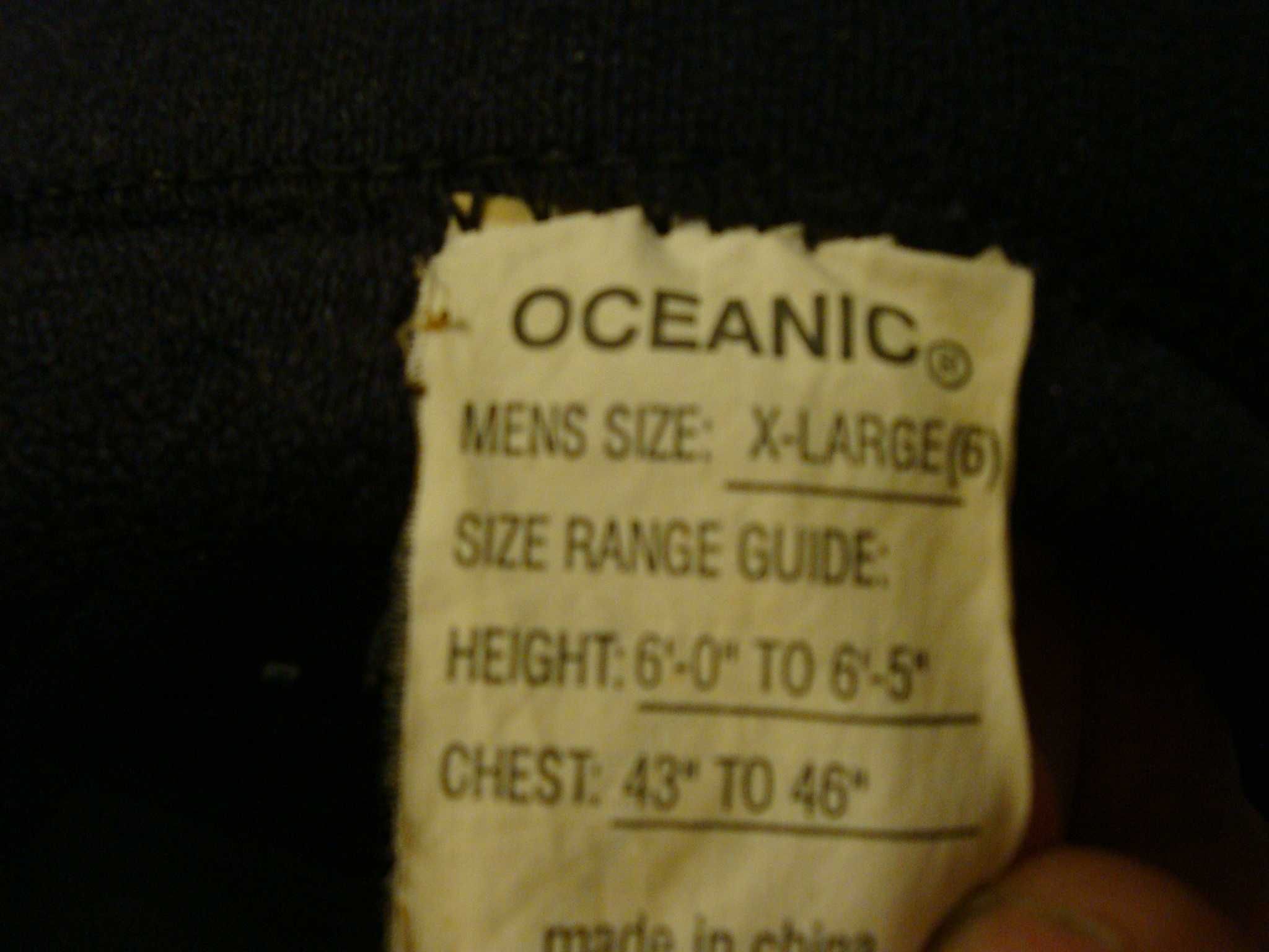 Гидрокостюм OCEANIC , размер 52-54 ( XL ) , толщина 5 mm