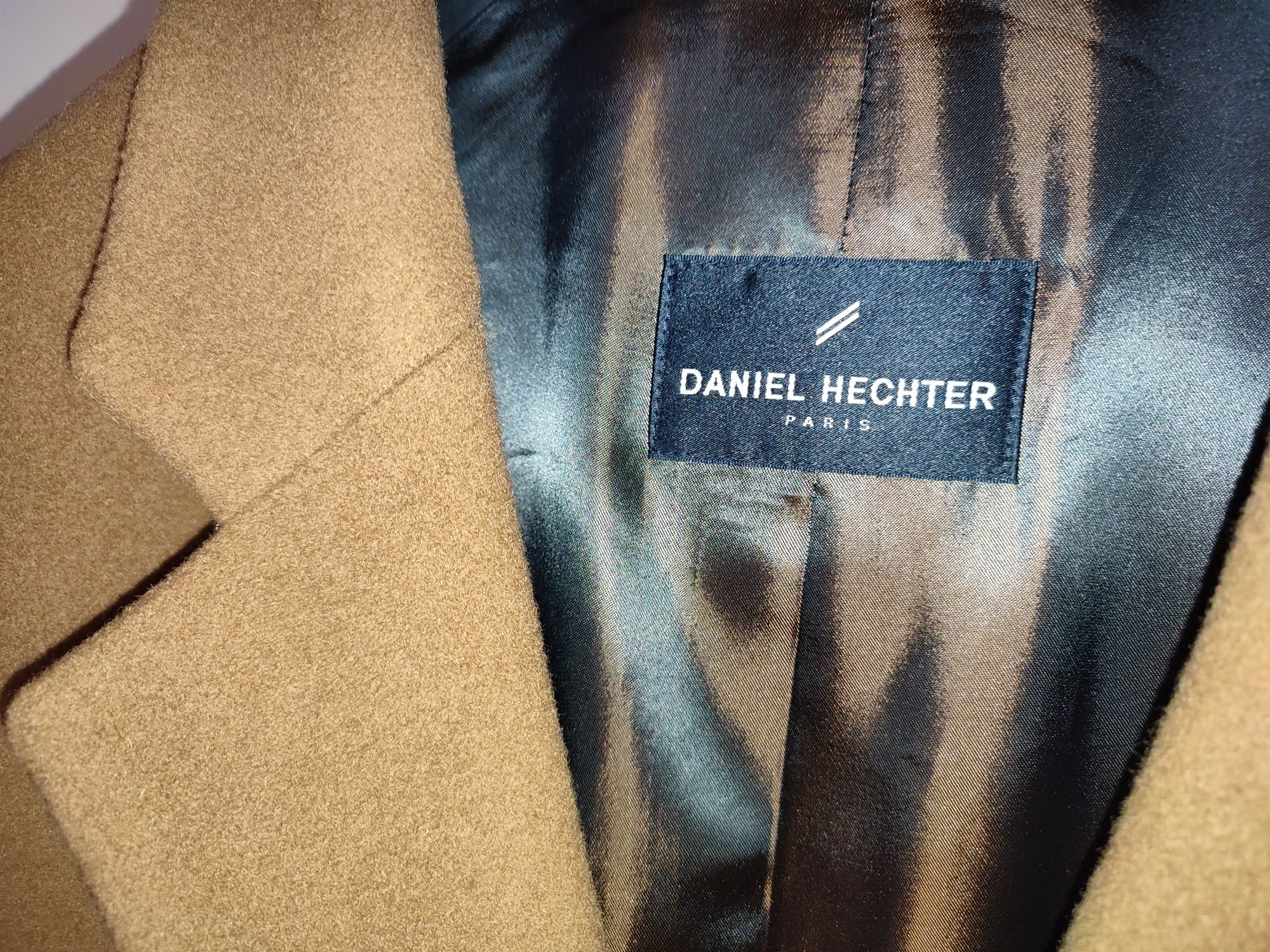 DANIEL HECHTER brązowy płaszcz męski 100% wełna XL / 54