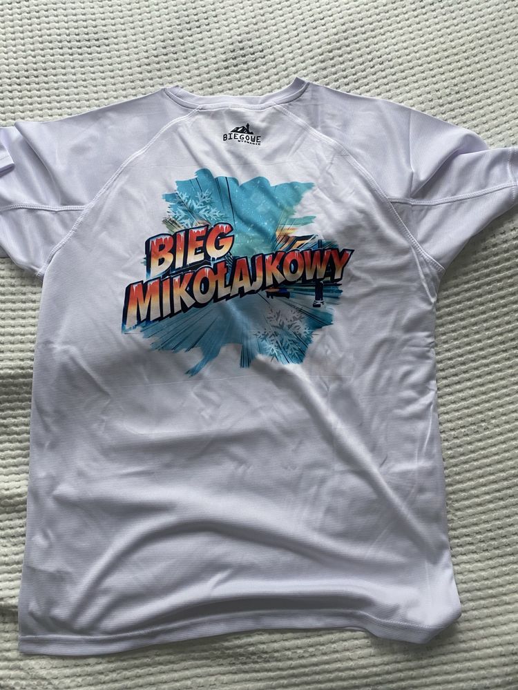 Nowa koszulka sportowa biegowa Bieg mikołajkowy rozmiar M + gratis!