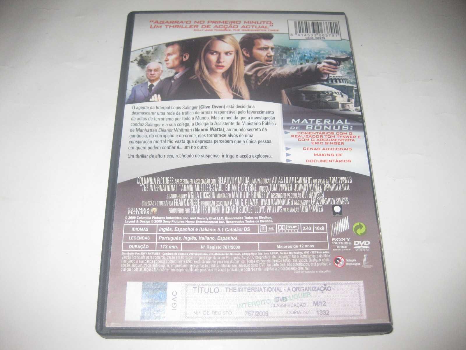 DVD "The International - A Organização" com Clive Owen