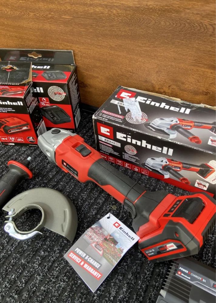 Болгарка (угловая шлифмашина) Einhell аккумуляторная PXC AXXIO 125 мм