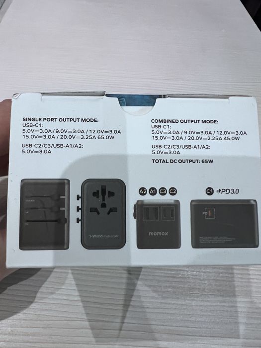 Зарядний пристрій  Momax GaN Tech 65w