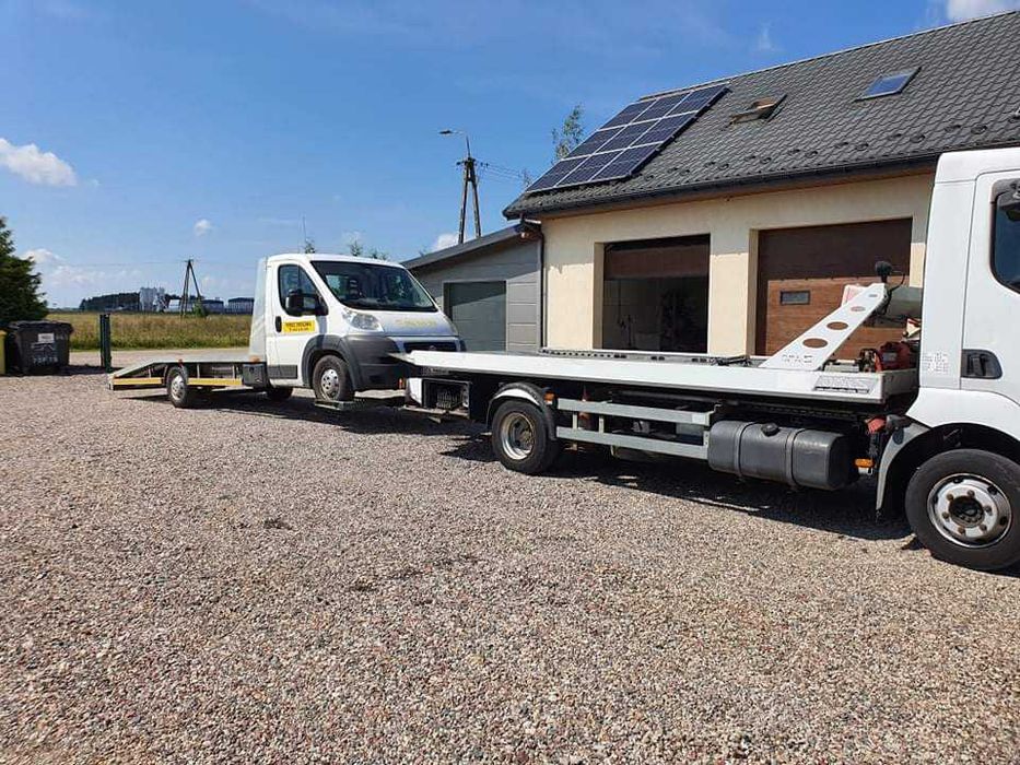 Pomoc drogowa Holowanie Transport Laweta 24 h Autoholowanie Suwałki
