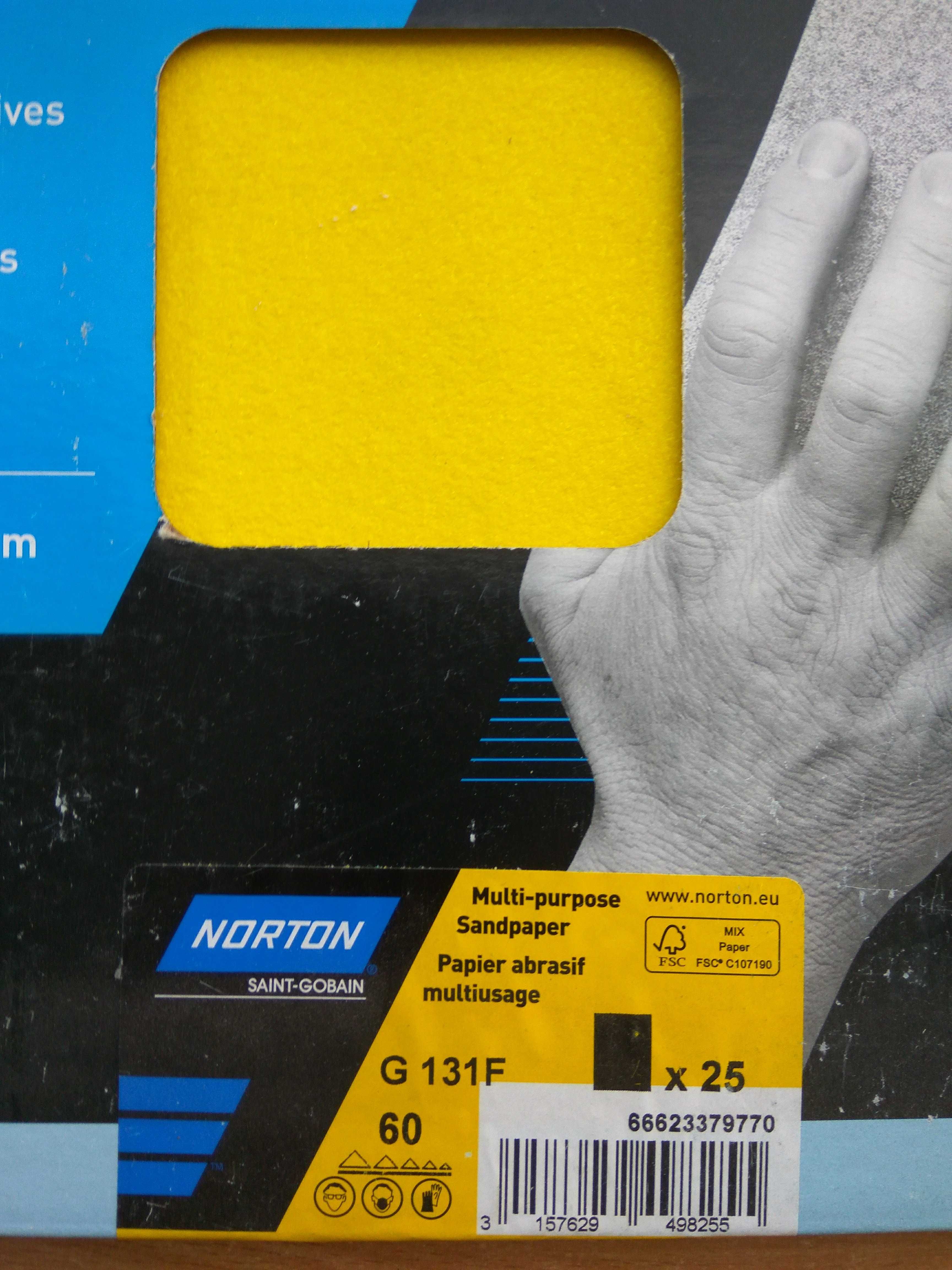 Абразивні листи, Наждачний папір Norton 230x280мм, Р60, упаковка 25 шт