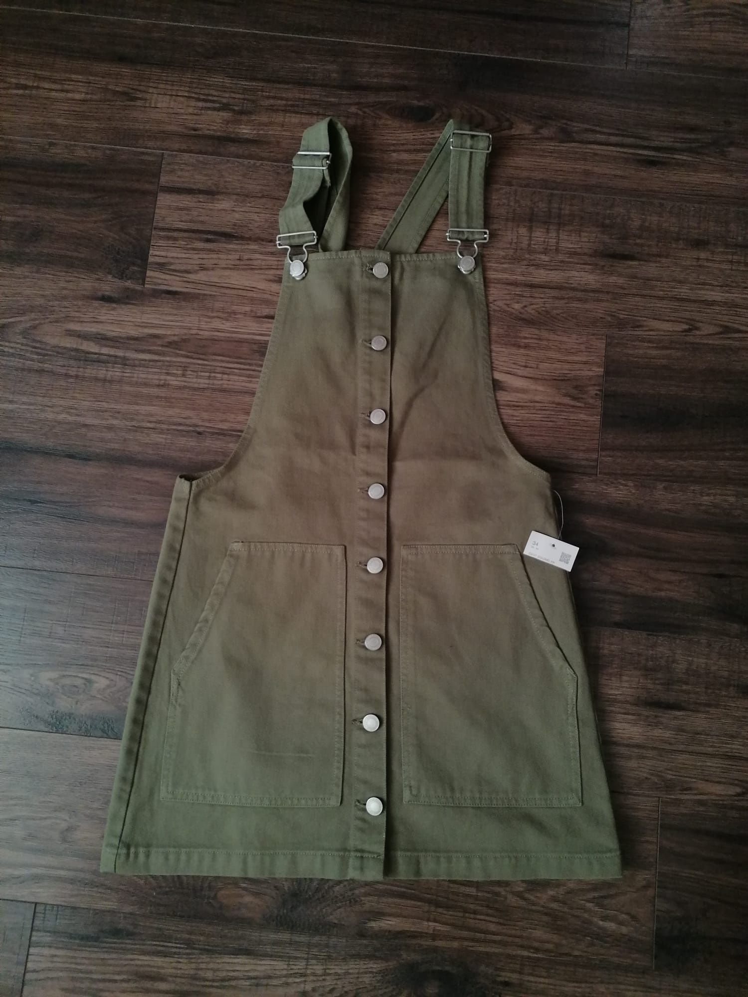 Sukienka ogrodniczka C&A CLOCKHOUSE r. 34 khaki