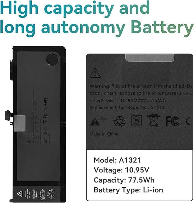 77,5Wh A1321 bateria do laptopa MacBook Pro 15cal 15,4cal