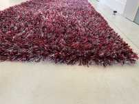 Dywanik Komfort (typu Shaggy) 70x145cm., bordo/fiolet-srebrny