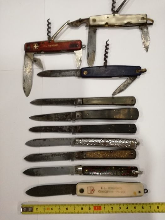 Canivetes Coleção -Lt. de 10 da Marca " PRADEL"-Preço Conjunto