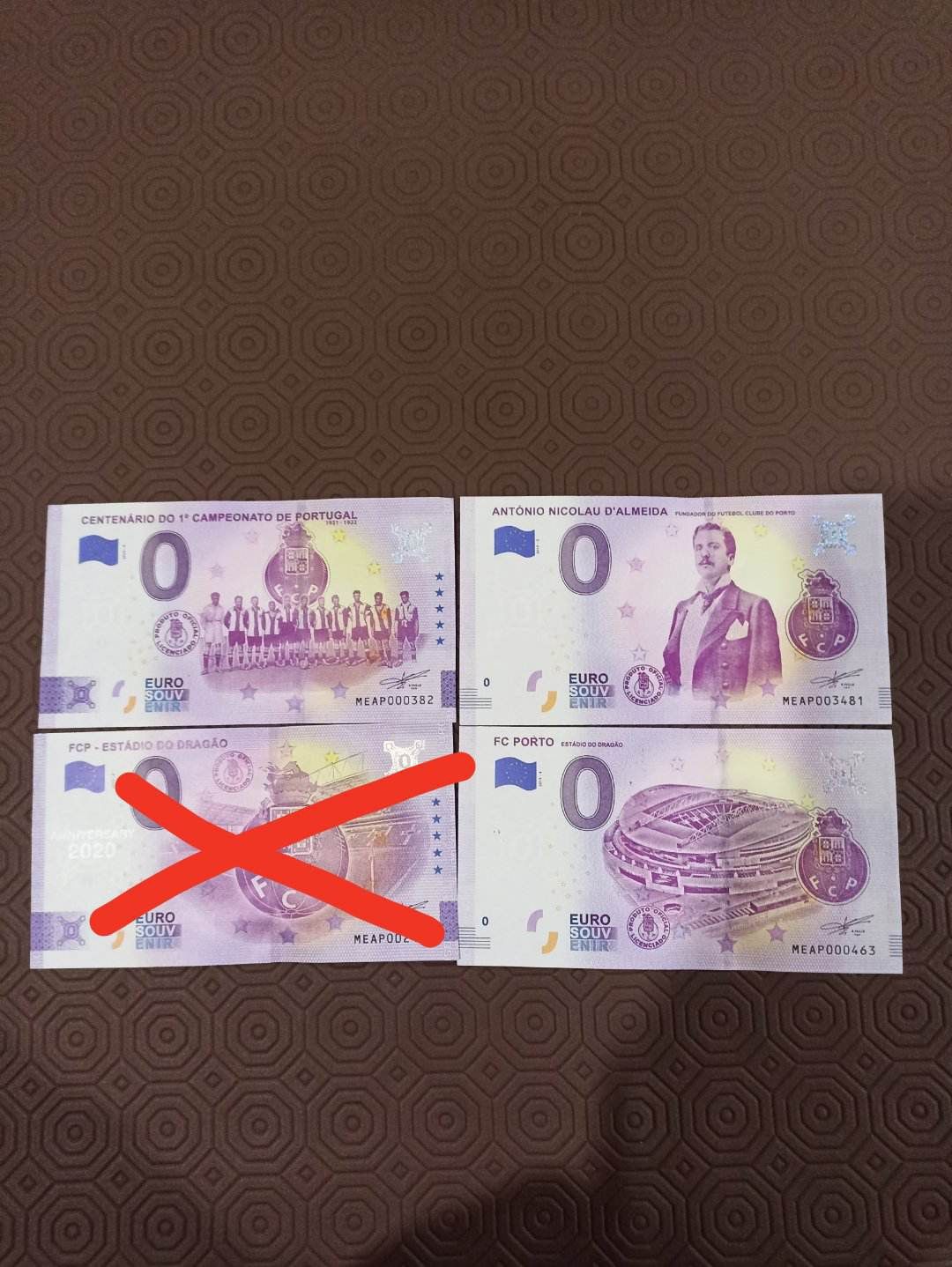 Notas de 0 euros Conforme fotos