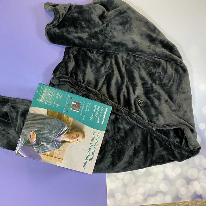 Плед електроковдра пончо з 3 режимами нагріву від USB