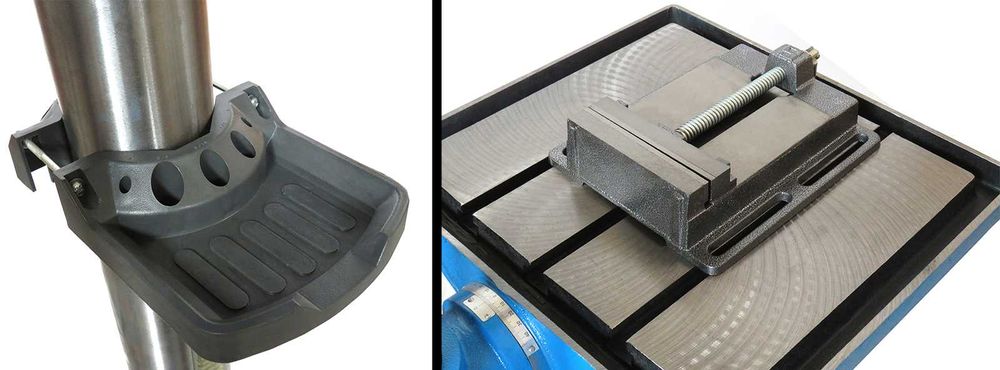 BASS POLSKA Wiertarka Stołowa Kolumnowa 1500w 400v Imadło 6" BP5284