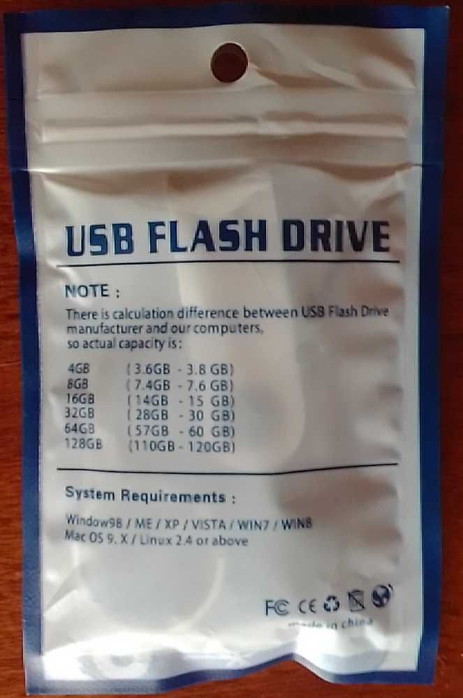 OTG флэшка-брелок Biyetimi 32 Гб USB 2.0, H2testw, накопитель