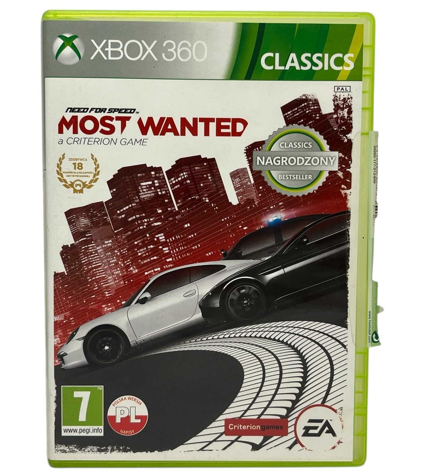 Gra na XBOX360 Need for Speed Most Wanted
