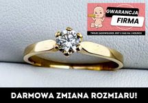 Złoty Pierścionek z Diamentem Certyfikat Próba: 585