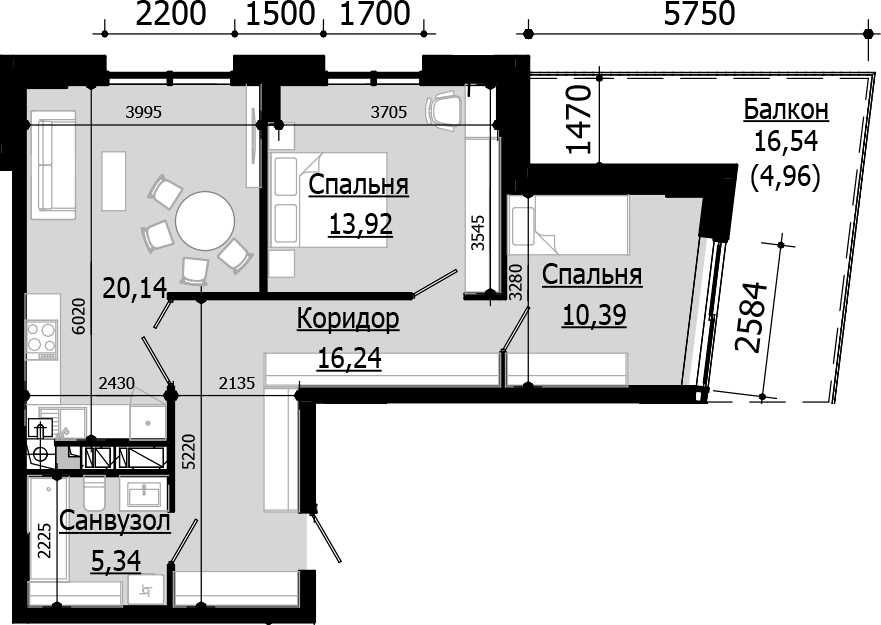 Продаж 2 кім. квартири SOUL PARK вул П. Орлика 70.99 кв.м