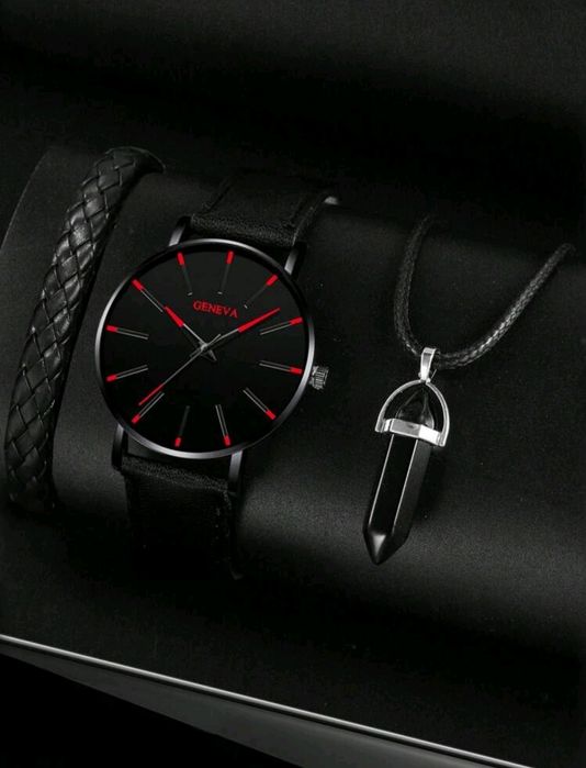 Zegarek bransoletka naszyjnik Zestaw