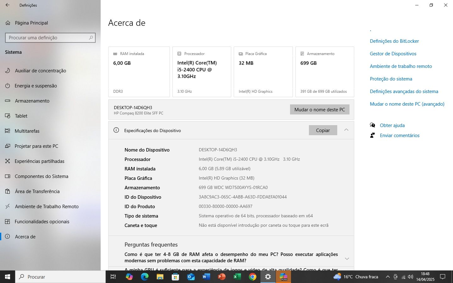 Computador wifi | PC HP | I5 | 750GB | 6GB | Win10