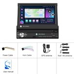 Rádio Android 1din Retrátil 8-core GPS Wi-Fi 4G Qled DSP CARPLAY 4/64G