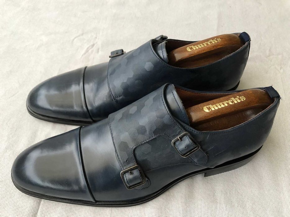 Кожаные дабл-монки от Paolo Sartori (Италия),сост. новых