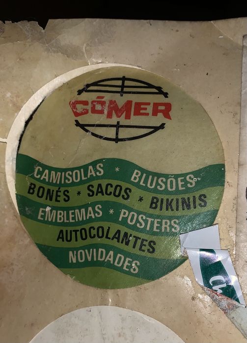 Autocolantes vintage antigos anos 70