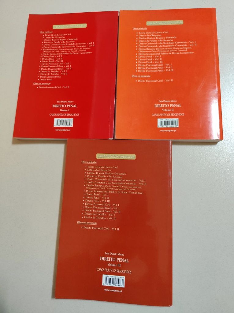 Direito Penal - Casos Práticos Resolvidos - Luís Duarte Manso (3 vol.)