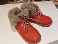 Kozaki kozaczki botki dla dziewczynki Lasocki Kids skórzane r.25
