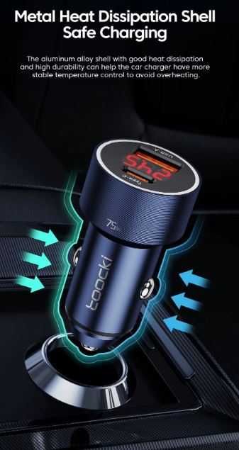 Автомобильное зарядное устройство Toocki 75W