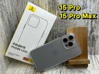 Чехол тонкий Baseus на iPhone 15 Pro/ 15 Pro Max Силикон