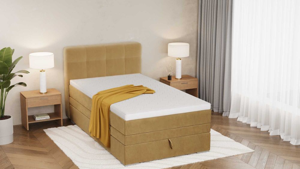 Łóżko kontynentalne PILO z pojemnikiem sypialnia od producenta STYLUX