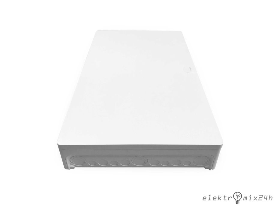 Rozdzielnica natynkowa z zabezpieczeniami, gotowa 4x18 modułów Hager