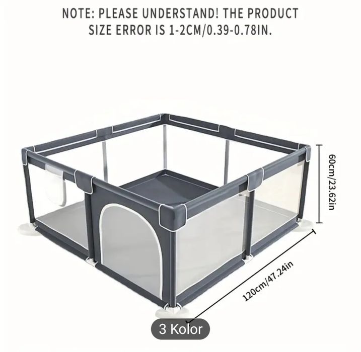 Kojec dla dziecka 115x115cm