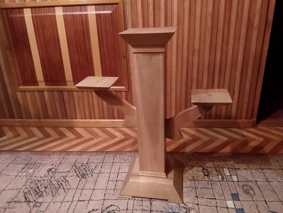 Kwietnik drewniany dębowy