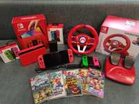 Nintendo Switch OLED Mario Red Edition na gwarancji NOWA kierownica !