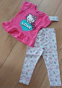 Zestaw komplet bluzka z krótkim rękawem i legginsy Hello Kitty