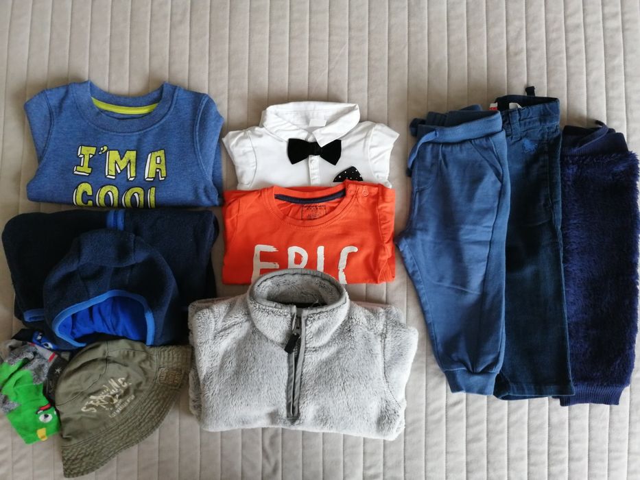 Zestaw ubranek dla chłopczyka rozm. 74 H&M, Gap, Cool Club, paka ubrań