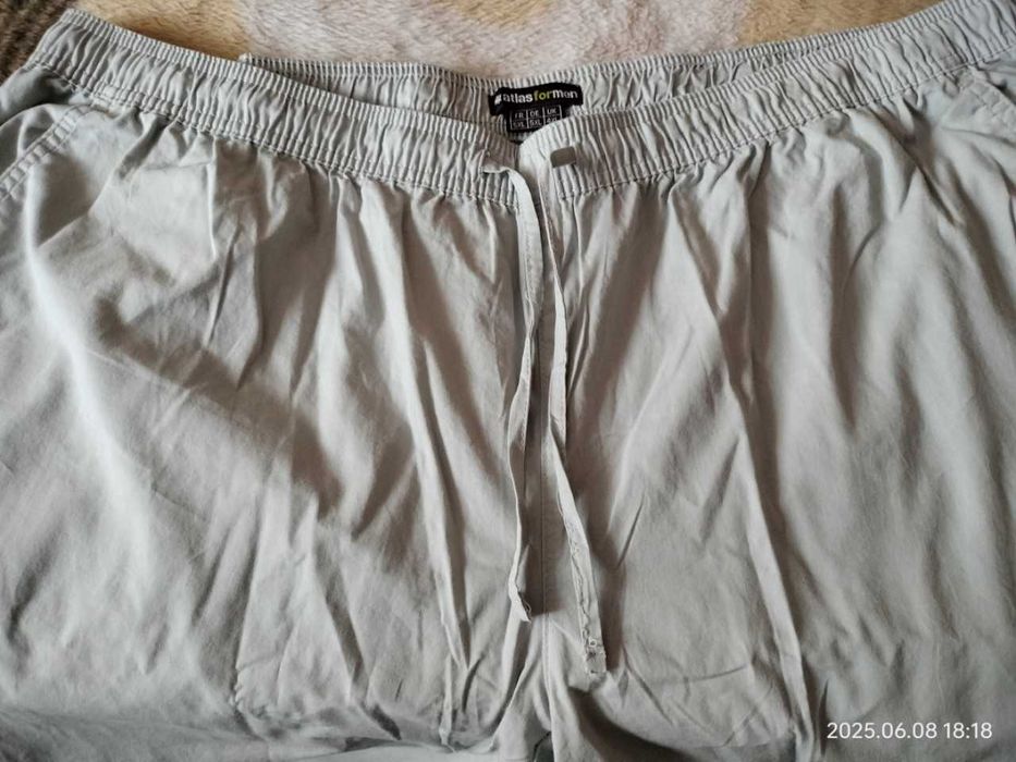 Luźne, jasnoszare NOWE spodnie-bojówki