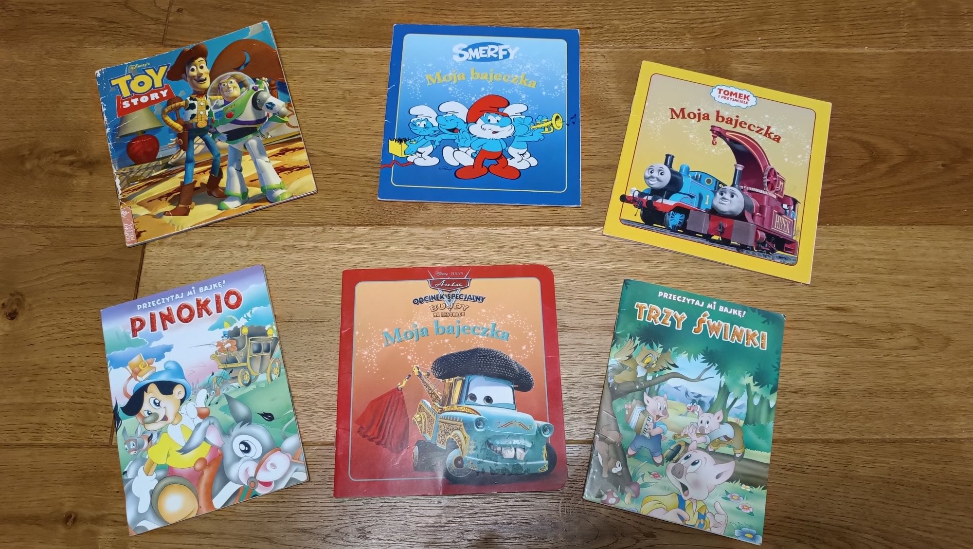Zestaw książeczek toy story smerfy Tomek przyjaciele auta