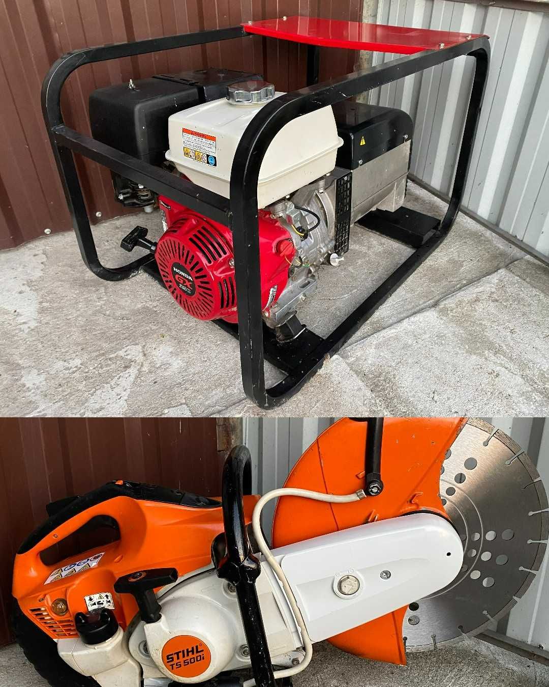 Wynajmę agregat Gesan 5,6kW Honda Gx390, przecinarkę Stihl Ts500i