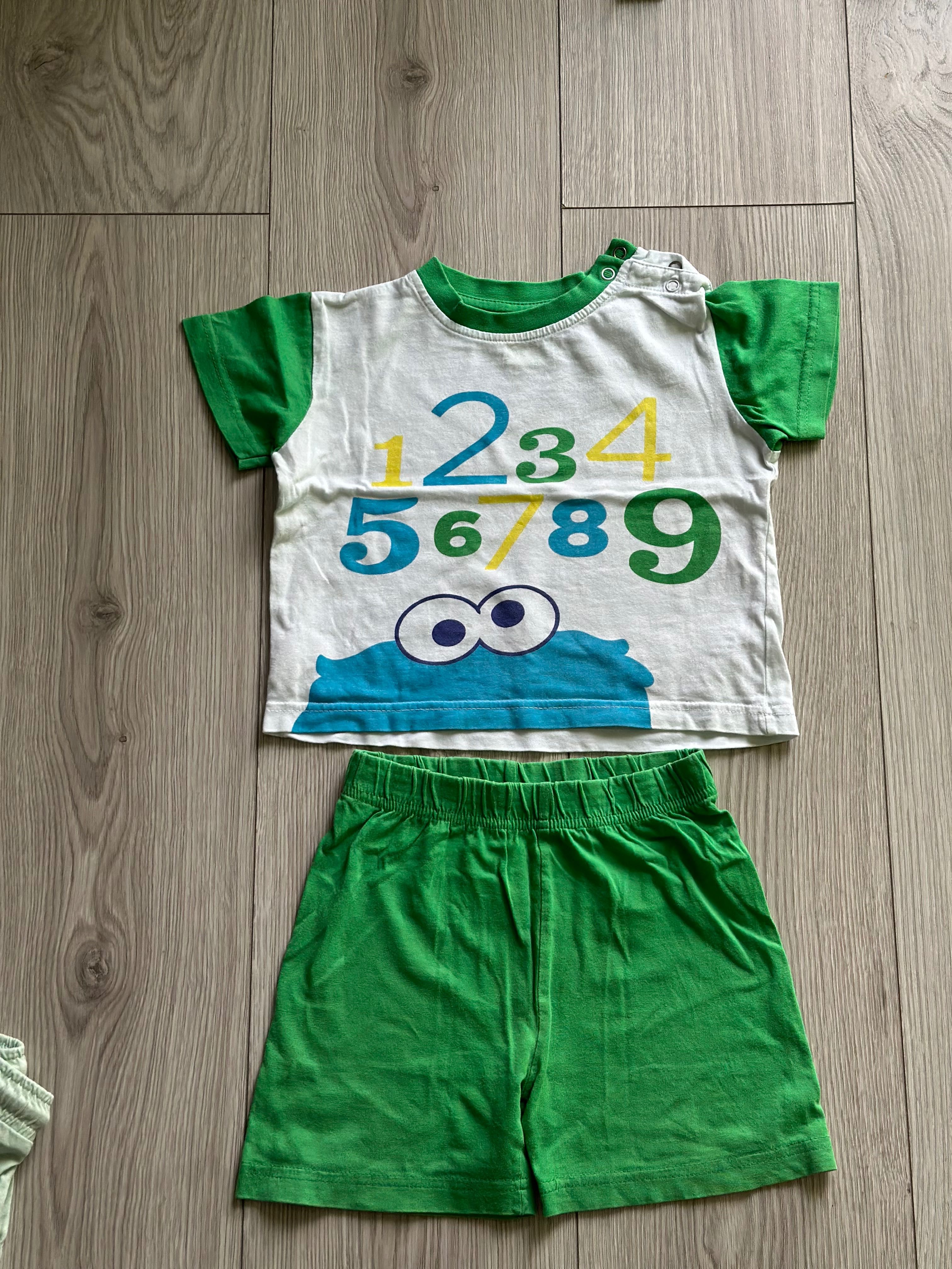 Krótkie spodenki i bluzeczka z krótkim rękawkiem rozmiar 86