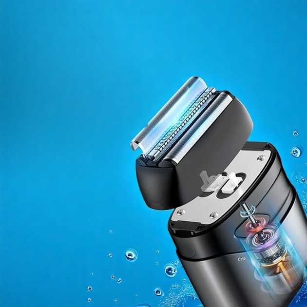 Электробритва VGR V-379Gray шейвер с двойным лезвиям IPX6 USB-зарядка