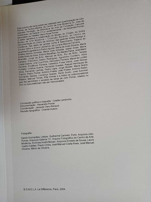 Livro Júlio Pomar - Catálogo Raisonné I