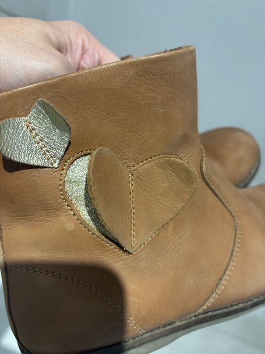 Skorzane  trzewiczki dla dziewczynki  33