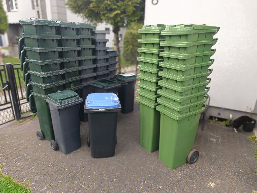 Kosz śmieci kontener  240L 180L 140L 120L 360L PN-EN 840 Dostawa