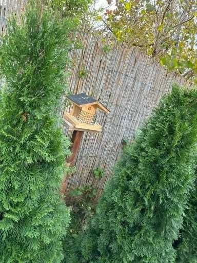STAFECO Karmnik dla ptaków na balkon do ogródka z OTWIERANYM DACHEM