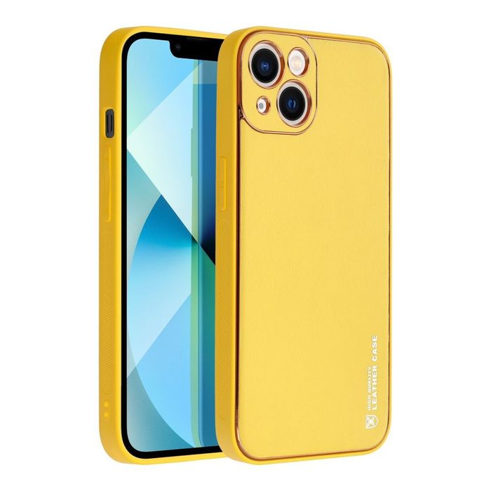 Etui Forcell Leather Case do iPhone 14 Plus Yellow