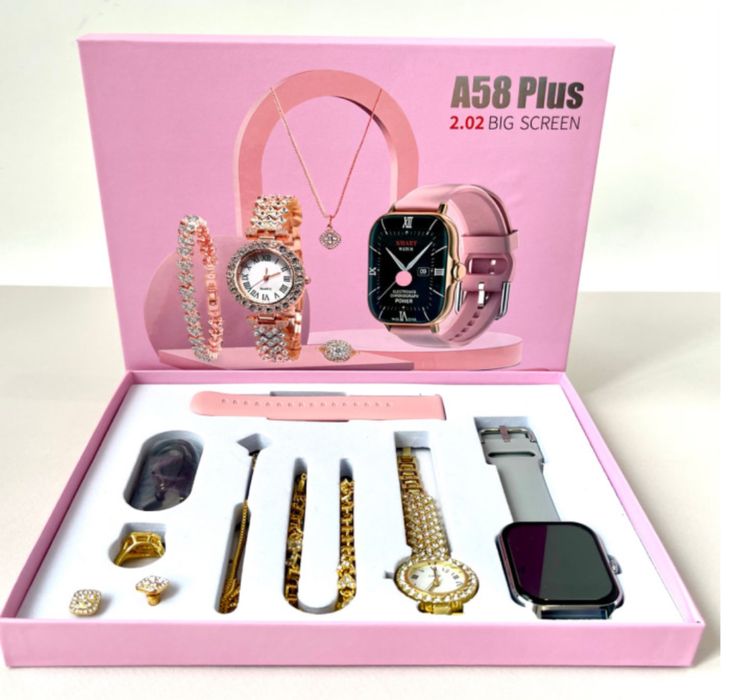 Подарункові комплекти Оптом Навушники + Розумні годинники + Power Bank